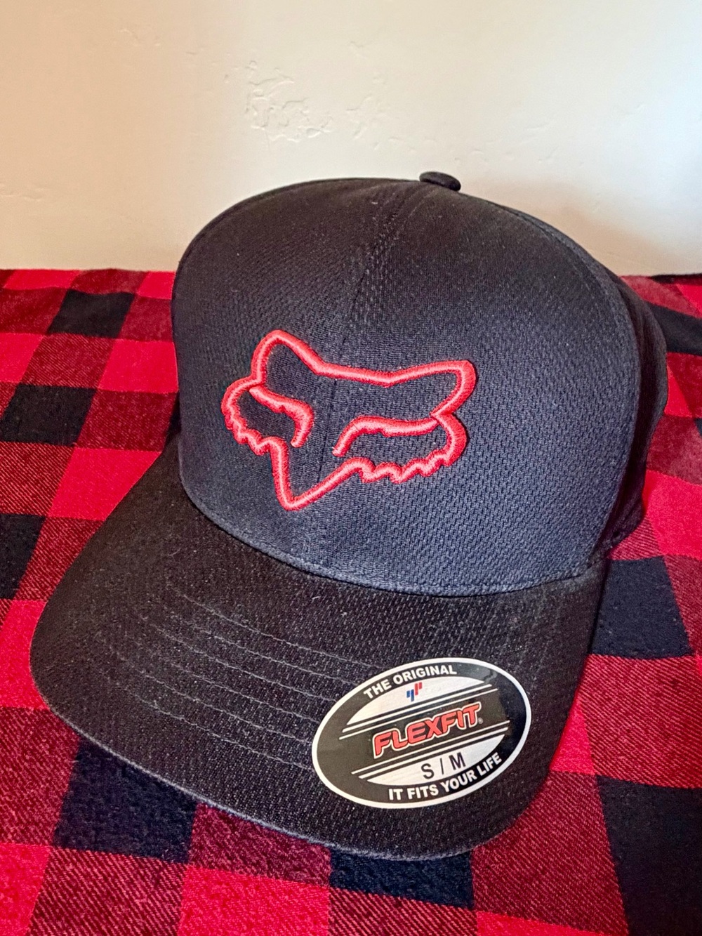 Fox Black Hat with Orange Embroidered Fox Logo